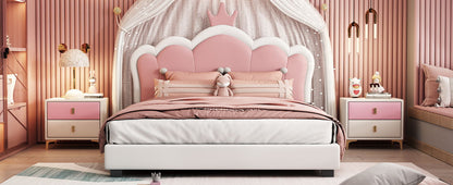 Upholstered Princess Platform Bed With Crown Headboard - The Sleep Loft - Online Mattress Showroom NYC