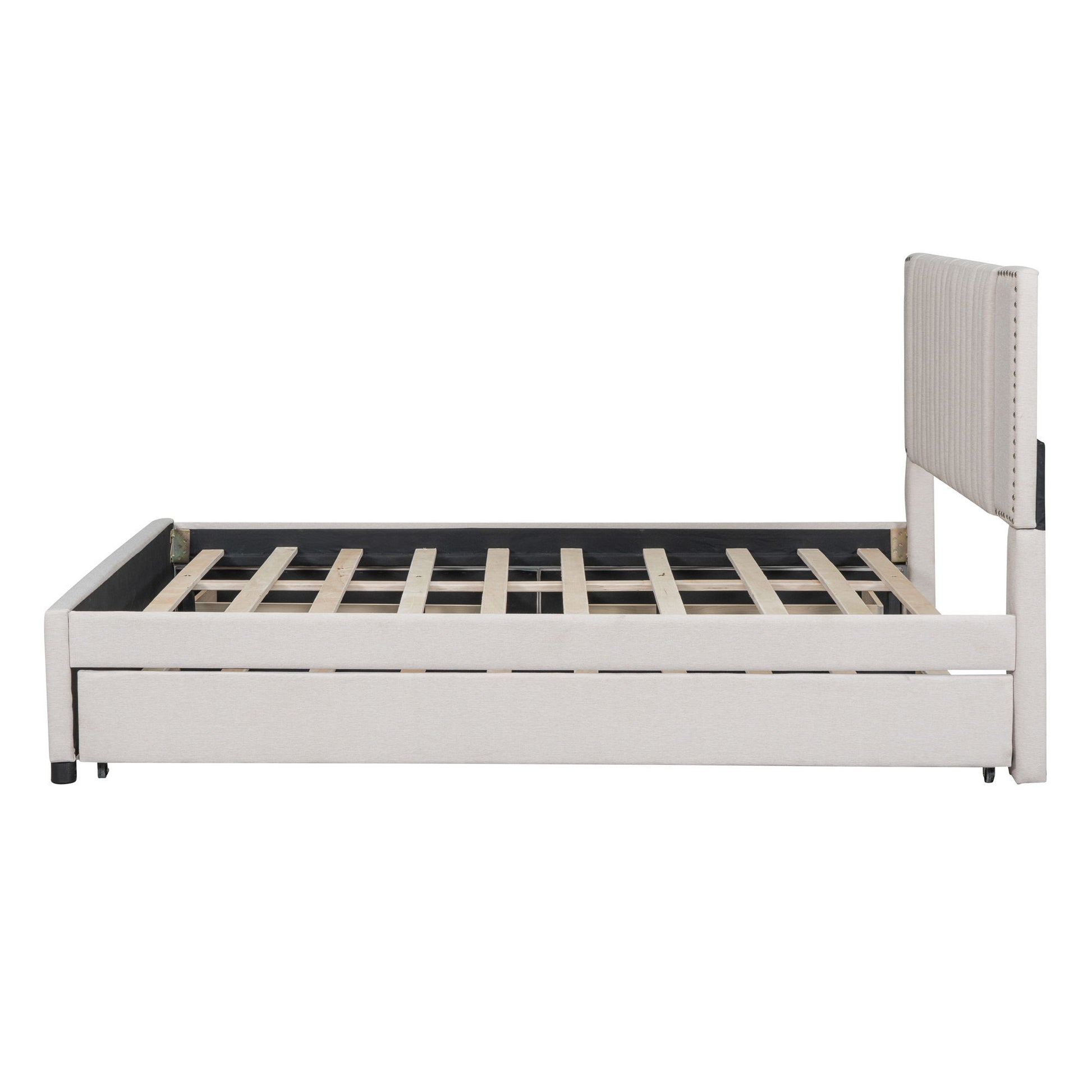Upholstered Platform Bed With Drawers, Classic Headboard Design - The Sleep Loft - Online Mattress Showroom NYC