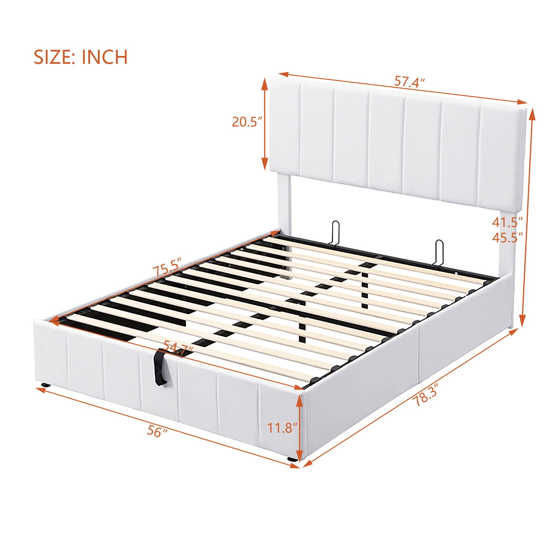 Elegant Upholstered Platform Bed With Hydraulic Storage System - The Sleep Loft - Online Mattress Showroom NYC