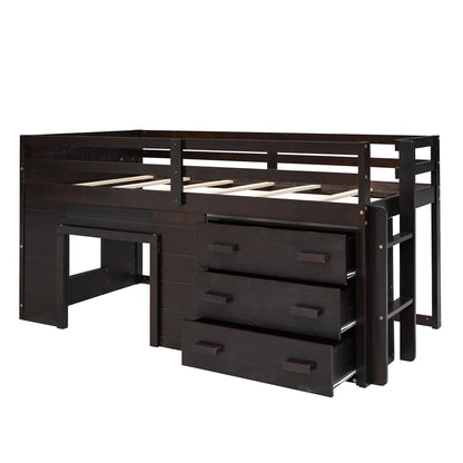 Loft Bed With Cabinet And Shelf - The Sleep Loft - Online Mattress Showroom NYC