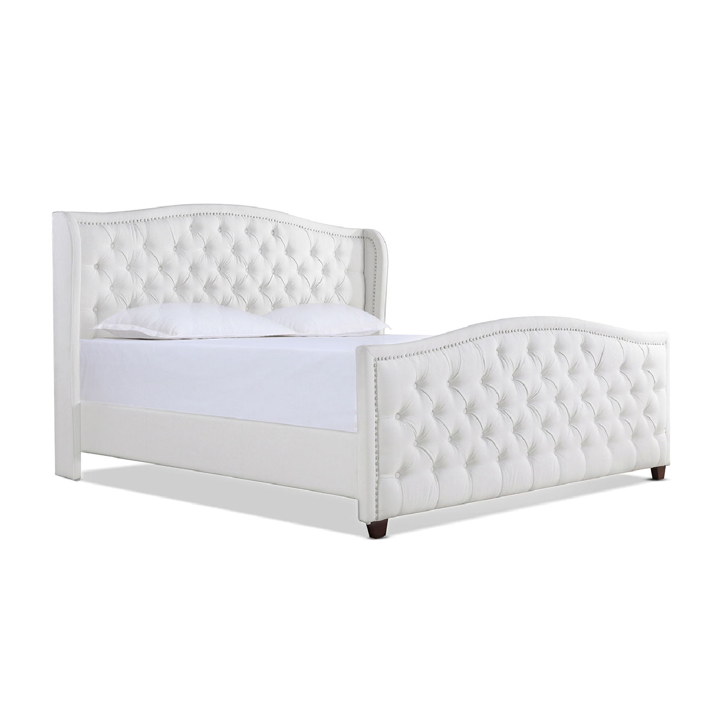 Marcella - Upholstered Shelter Headboard Bed Set - The Sleep Loft - Online Mattress Showroom NYC