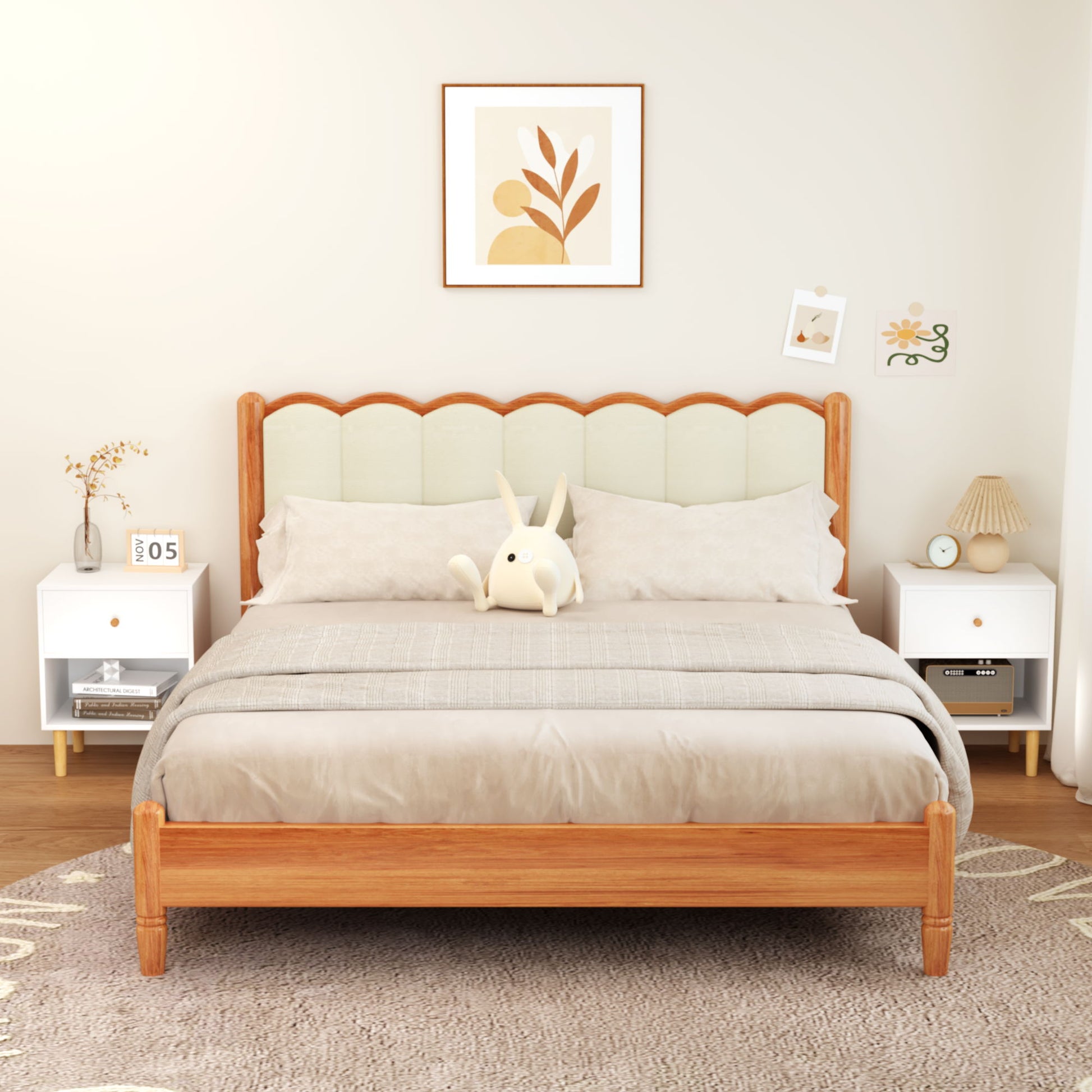 Nightstand With 1 Drawer And 1 Shelf - White - The Sleep Loft - Online Mattress Showroom NYC