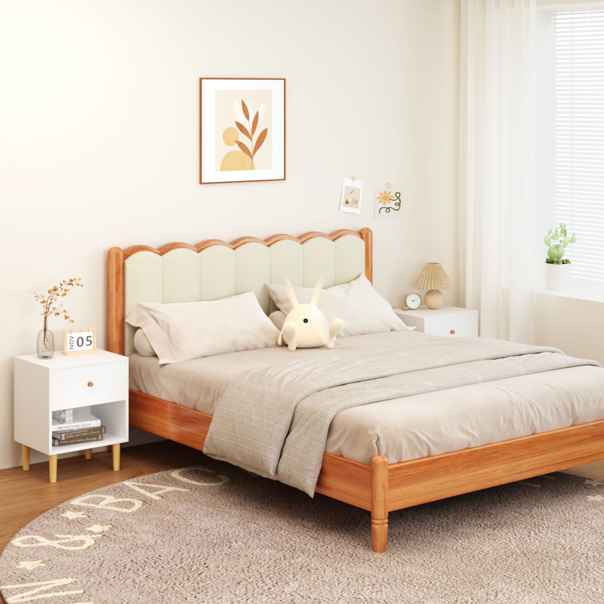 Nightstand With 1 Drawer And 1 Shelf - White - The Sleep Loft - Online Mattress Showroom NYC