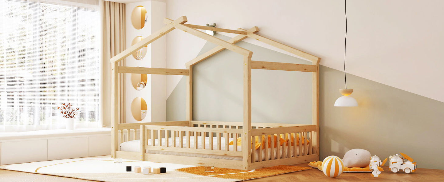 Bed House Bed Frame With Fence - The Sleep Loft - Online Mattress Showroom NYC