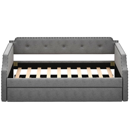 Upholstered Daybed With Trundle - The Sleep Loft - Online Mattress Showroom NYC