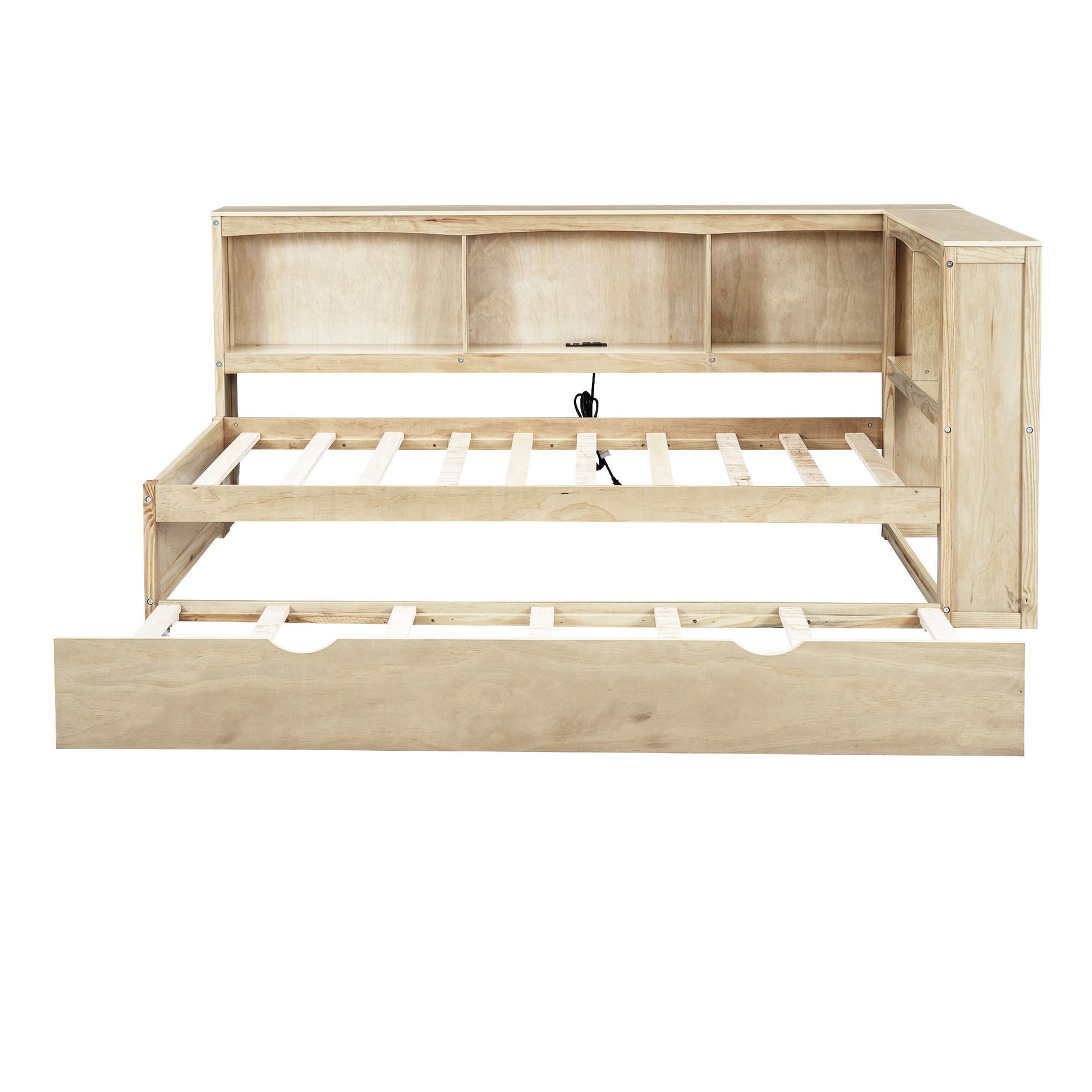 Daybed With Trundle, Storage Cabinets, USB Ports - The Sleep Loft - Online Mattress Showroom NYC