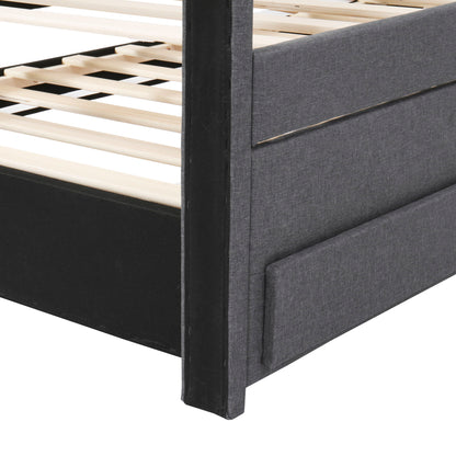 Upholstered Design Platform Bed With Trundle - The Sleep Loft - Online Mattress Showroom NYC