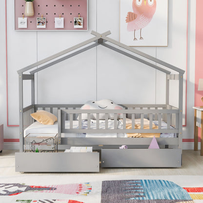 House Bed With 2 Drawers - The Sleep Loft - Online Mattress Showroom NYC