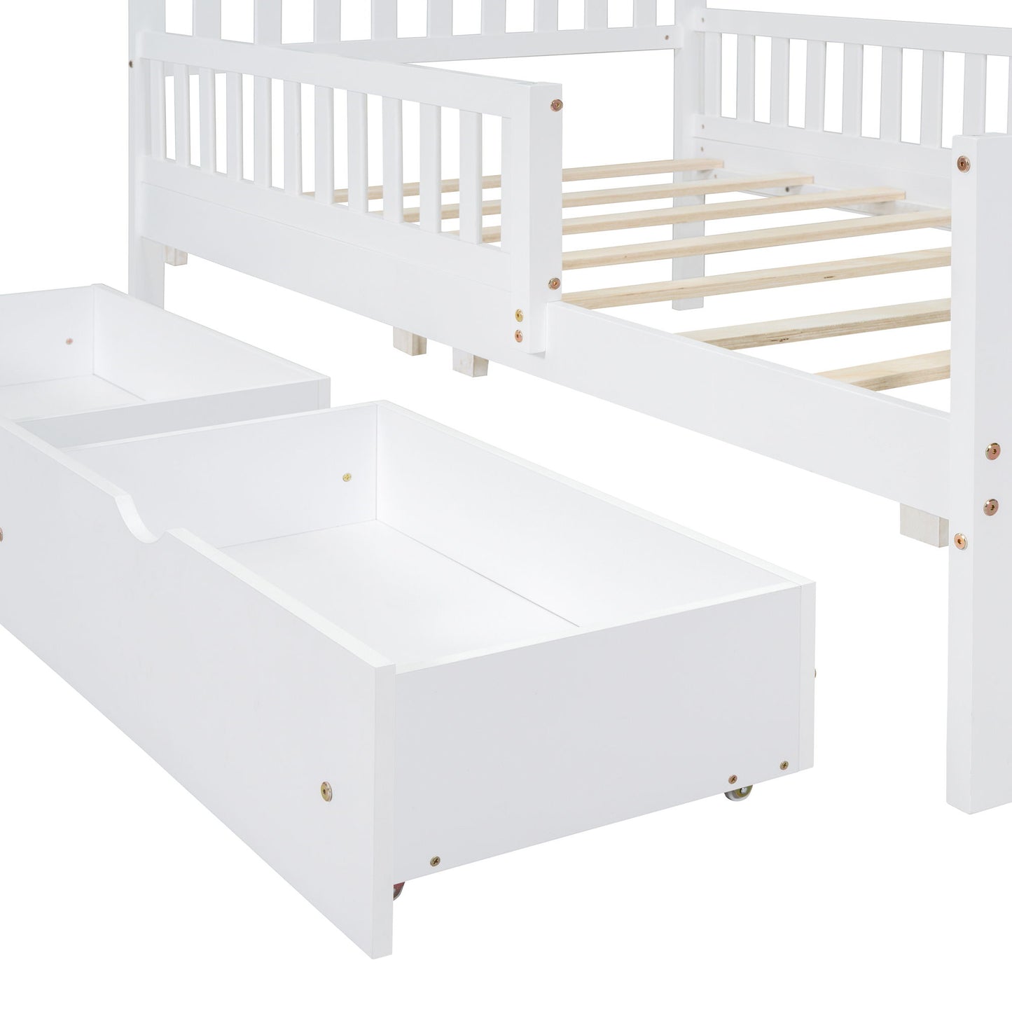 Platform Bed With Guardrails On Both Sides And 2 Storage Drawers - The Sleep Loft - Online Mattress Showroom NYC