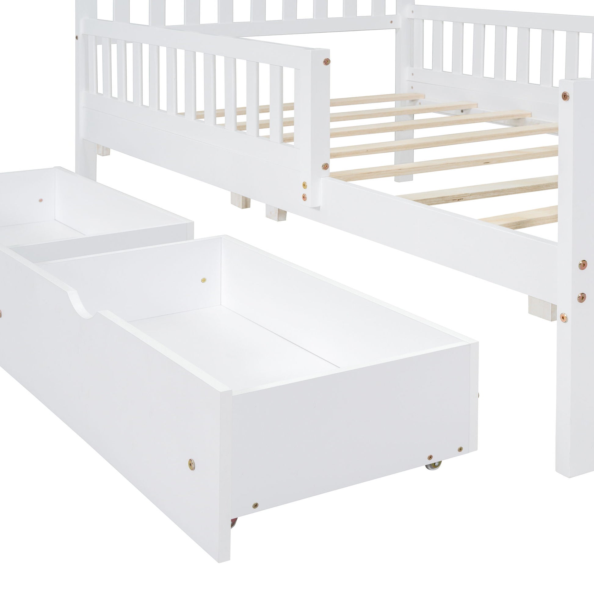 Platform Bed With Guardrails On Both Sides And 2 Storage Drawers - The Sleep Loft - Online Mattress Showroom NYC