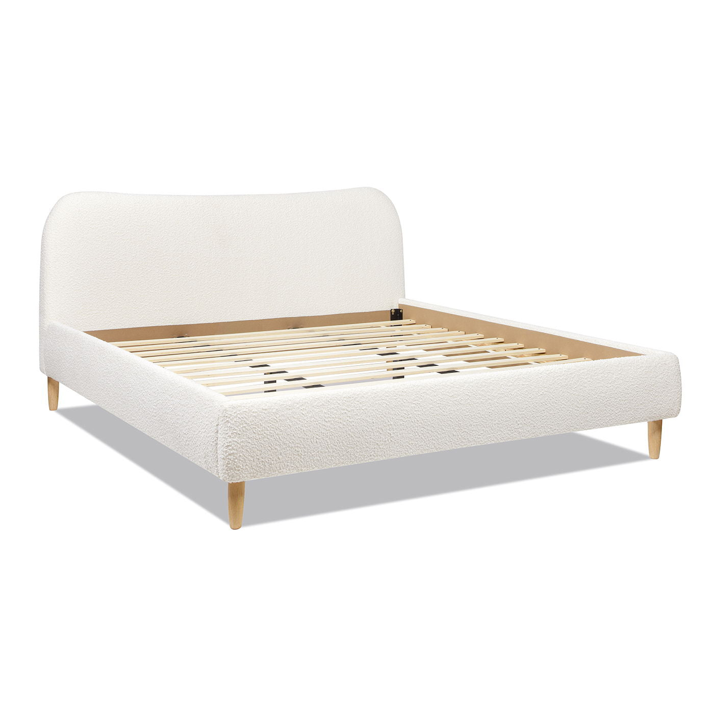 Roman - Curved Headboard Upholstered Platform Bed - The Sleep Loft - Online Mattress Showroom NYC