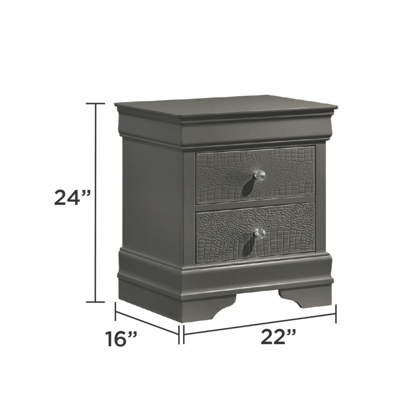 Blaze - 2 Drawer Nightstand - The Sleep Loft - Online Mattress Showroom NYC