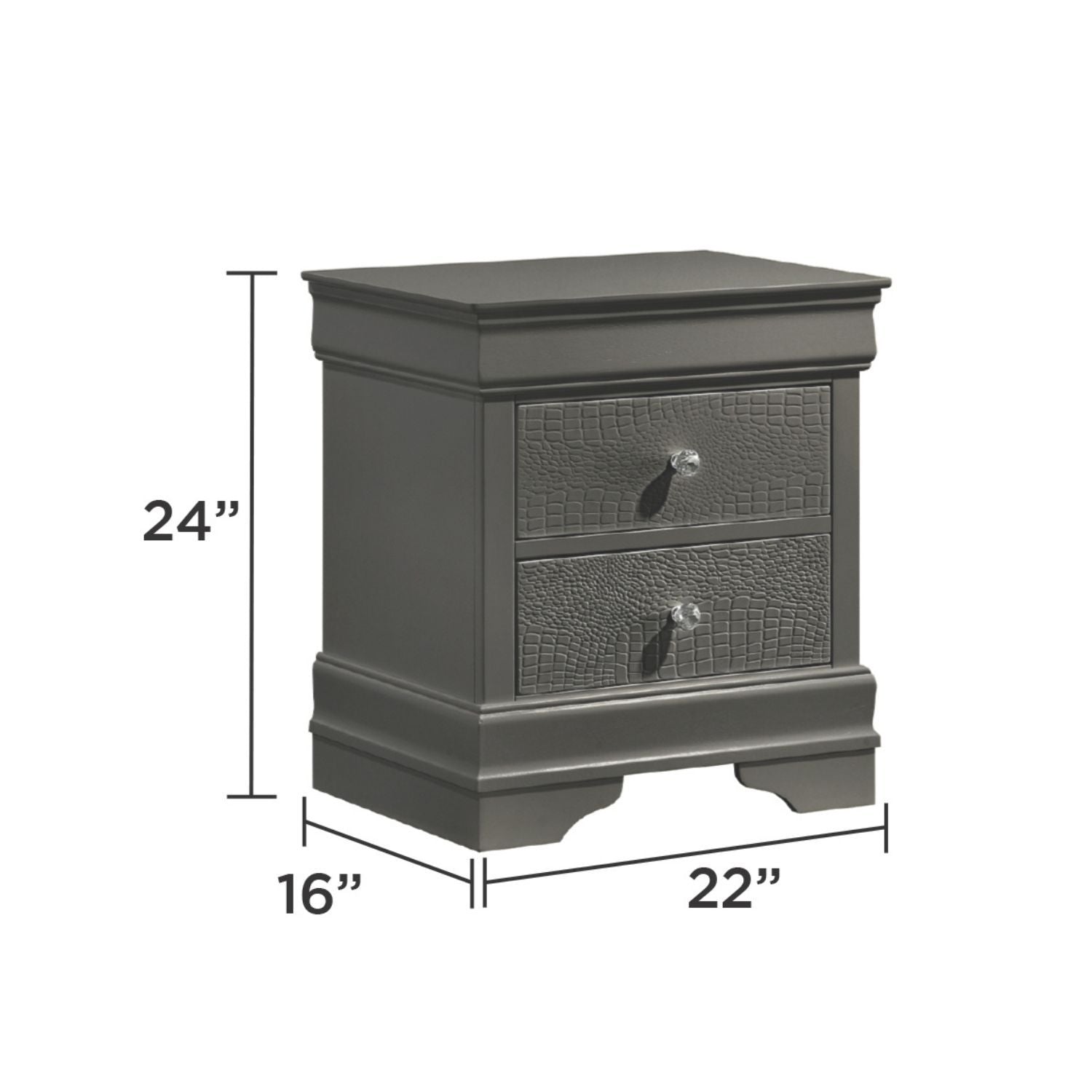 Blaze - 2 Drawer Nightstand - The Sleep Loft - Online Mattress Showroom NYC
