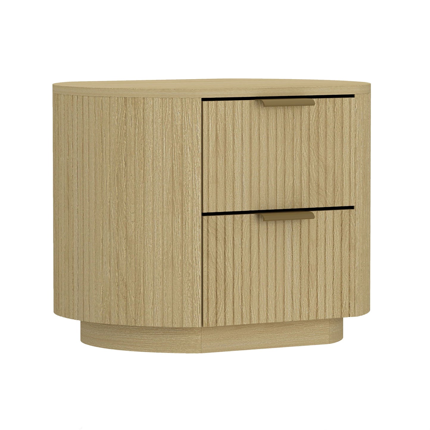 Olivia - Nightstand & 2 Drawers - Oak - The Sleep Loft - Online Mattress Showroom NYC
