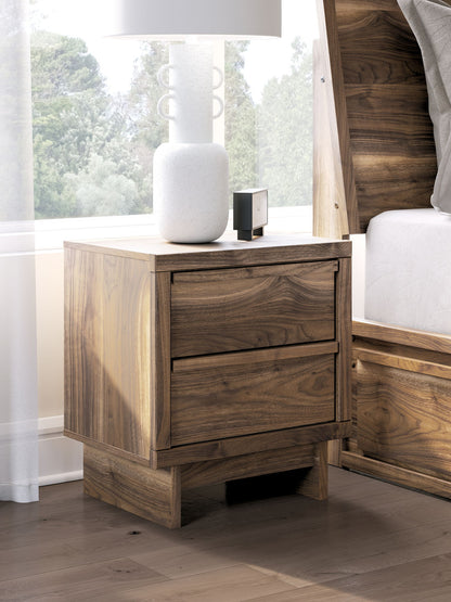 Chirason - Two Drawer Night Stand - Brown - The Sleep Loft - Online Mattress Showroom NYC