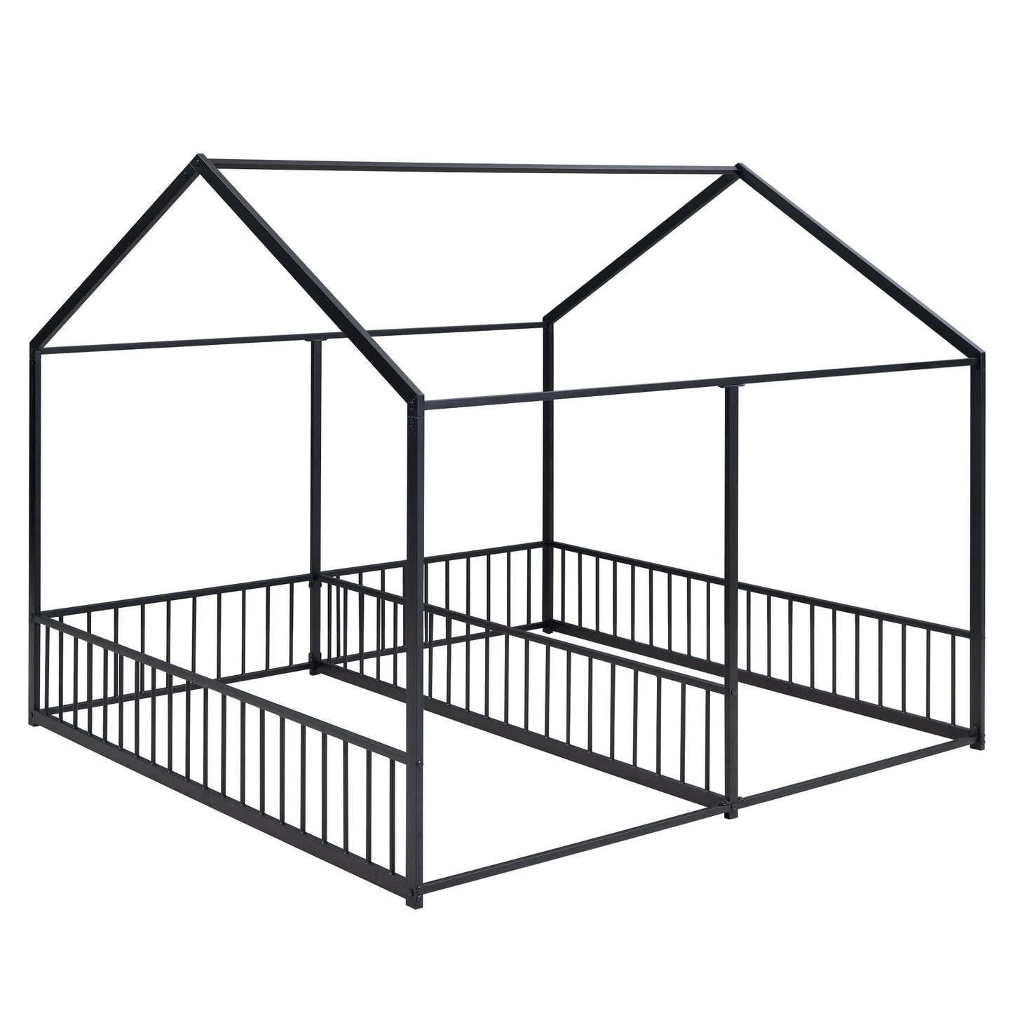House Platform Beds, 2 Shared Beds, Metal Frame With Guardrails - The Sleep Loft - Online Mattress Showroom NYC