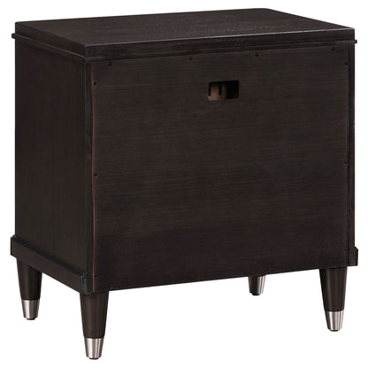 Niguel - 2 Drawer Nightstand With Felt Lined Top Drawer - Brown - The Sleep Loft - Online Mattress Showroom NYC