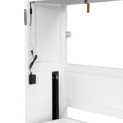 Murphy Bed With LED Light, Foldable Wall Bed Cabinet - The Sleep Loft - Online Mattress Showroom NYC