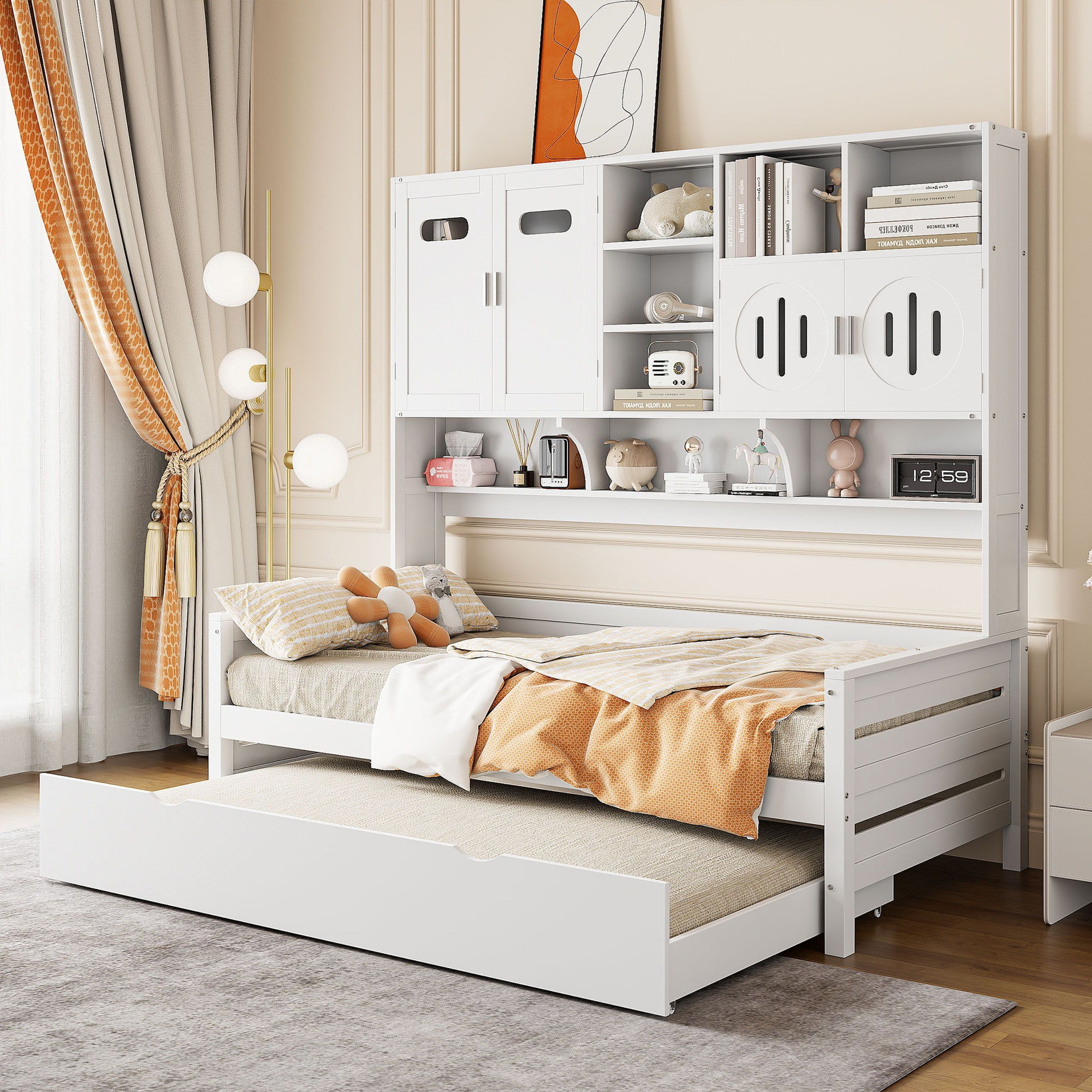 Daybed With All-In-One Cabinet And Shelf - The Sleep Loft - Online Mattress Showroom NYC