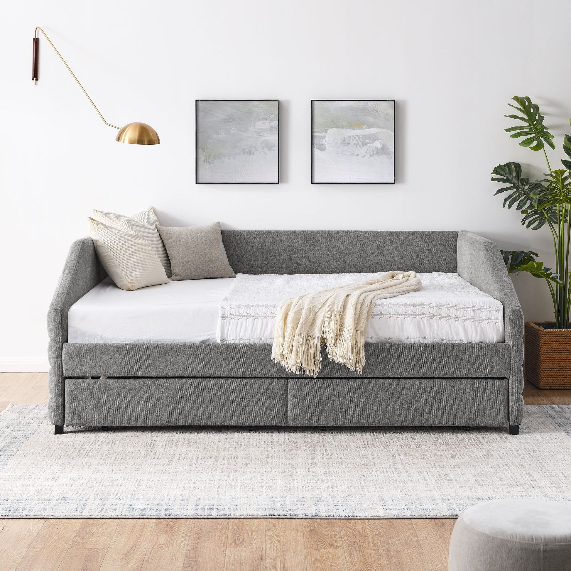 Elegant Daybed With Trundle Upholstered Tufted Sofa Bed - The Sleep Loft - Online Mattress Showroom NYC