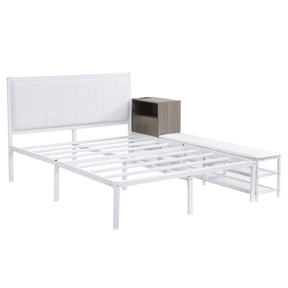 Platform Bed With 2 Tier Storage Shelves, Storage Cabinet - The Sleep Loft - Online Mattress Showroom NYC