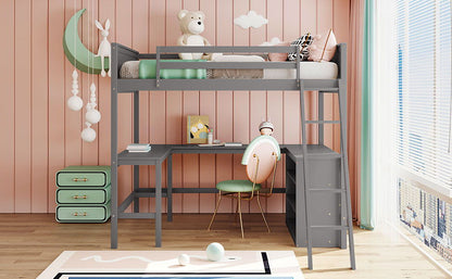 Loft Bed With Shelves With Desk - The Sleep Loft - Online Mattress Showroom NYC