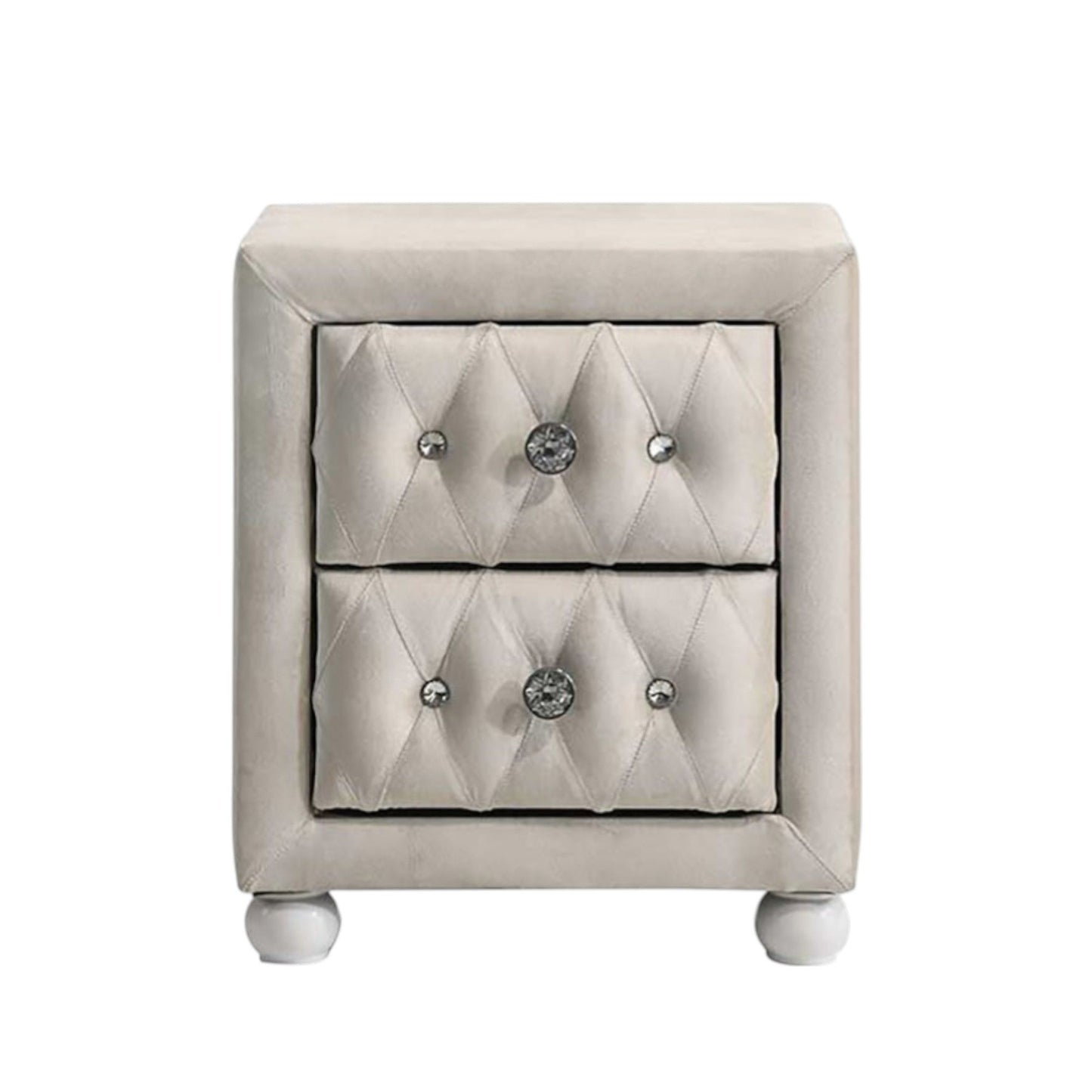 Reggie - Nightstand - Beige - The Sleep Loft - Online Mattress Showroom NYC
