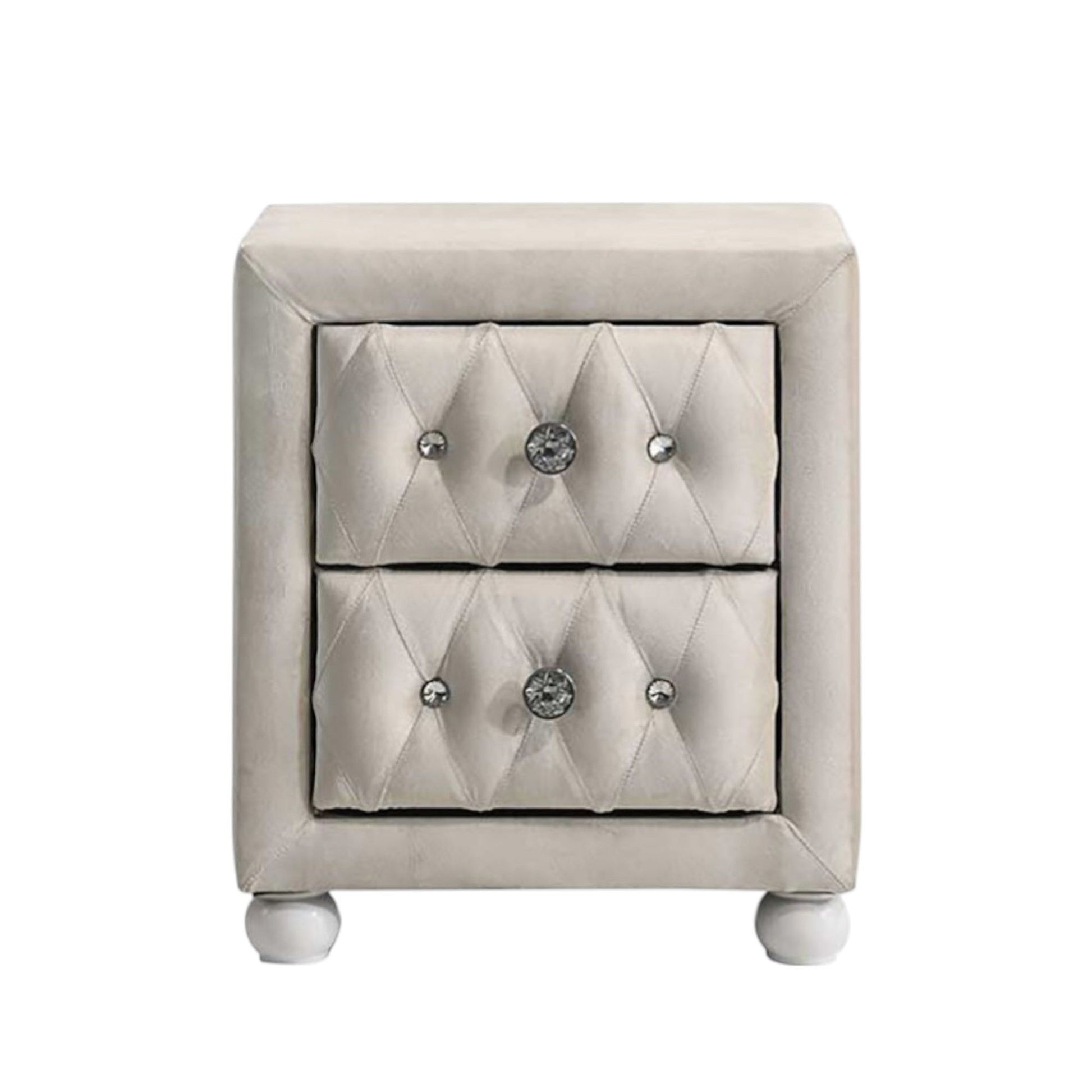 Reggie - Nightstand - Beige - The Sleep Loft - Online Mattress Showroom NYC