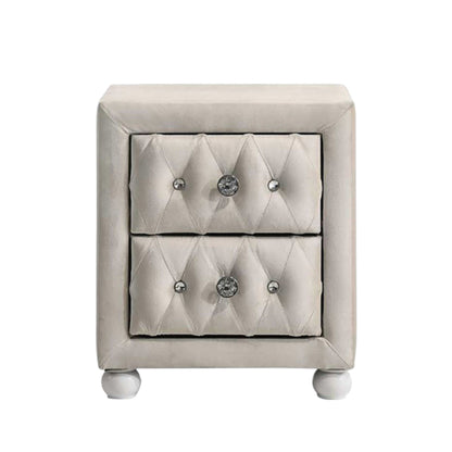 Reggie - Nightstand - Beige - The Sleep Loft - Online Mattress Showroom NYC