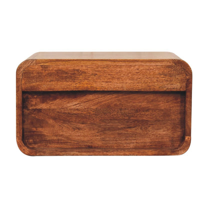 Curve Upper Slot Floating Nightstand - The Sleep Loft - Online Mattress Showroom NYC