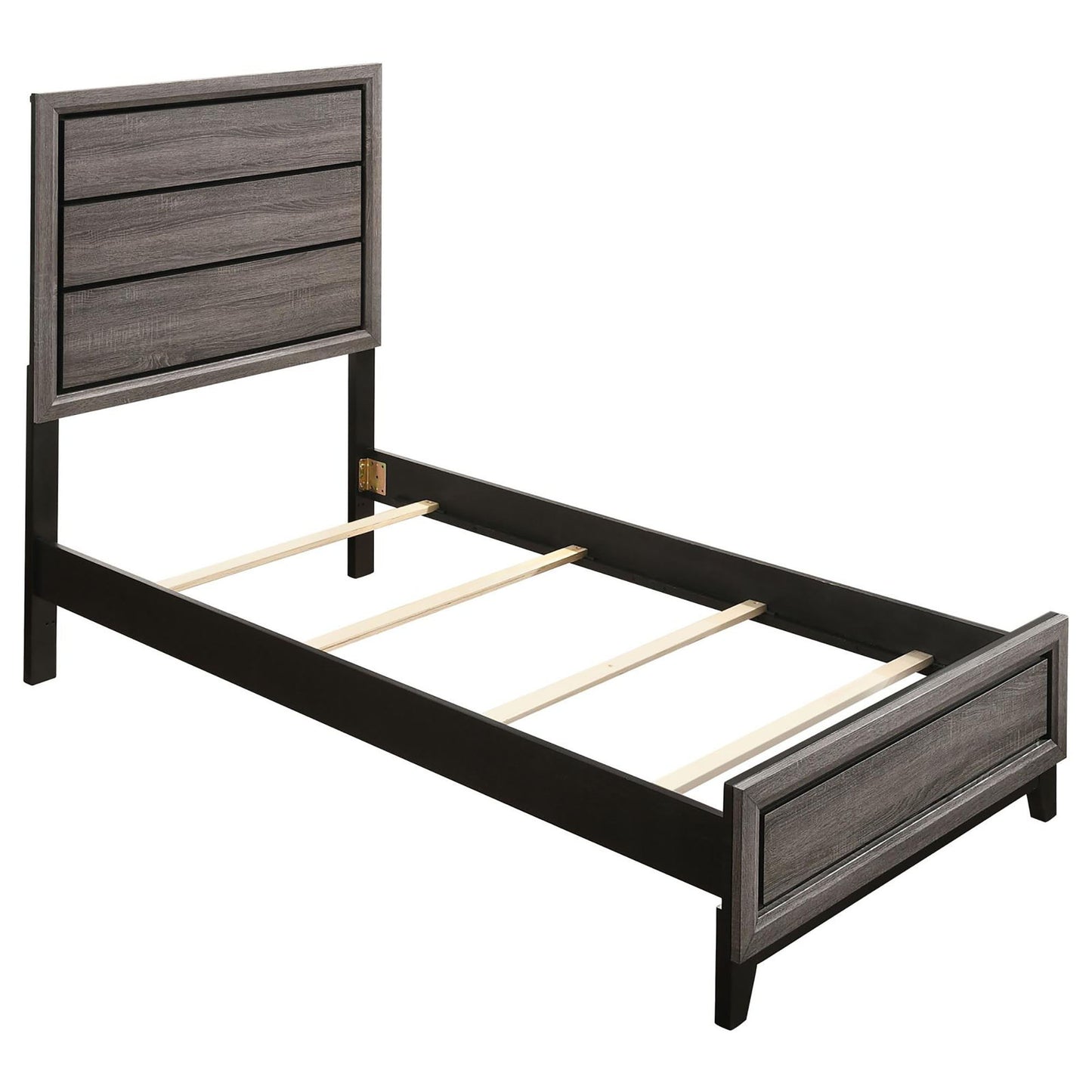 Twin Panel Bed With Tapered Legs - Gray - The Sleep Loft - Online Mattress Showroom NYC