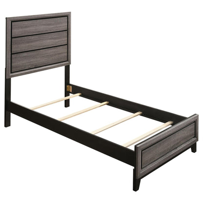 Twin Panel Bed With Tapered Legs - Gray - The Sleep Loft - Online Mattress Showroom NYC
