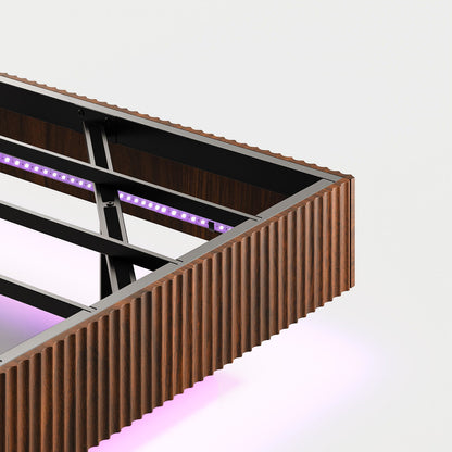 Floating Bedstead With Charging Station And LED Lights - The Sleep Loft - Online Mattress Showroom NYC