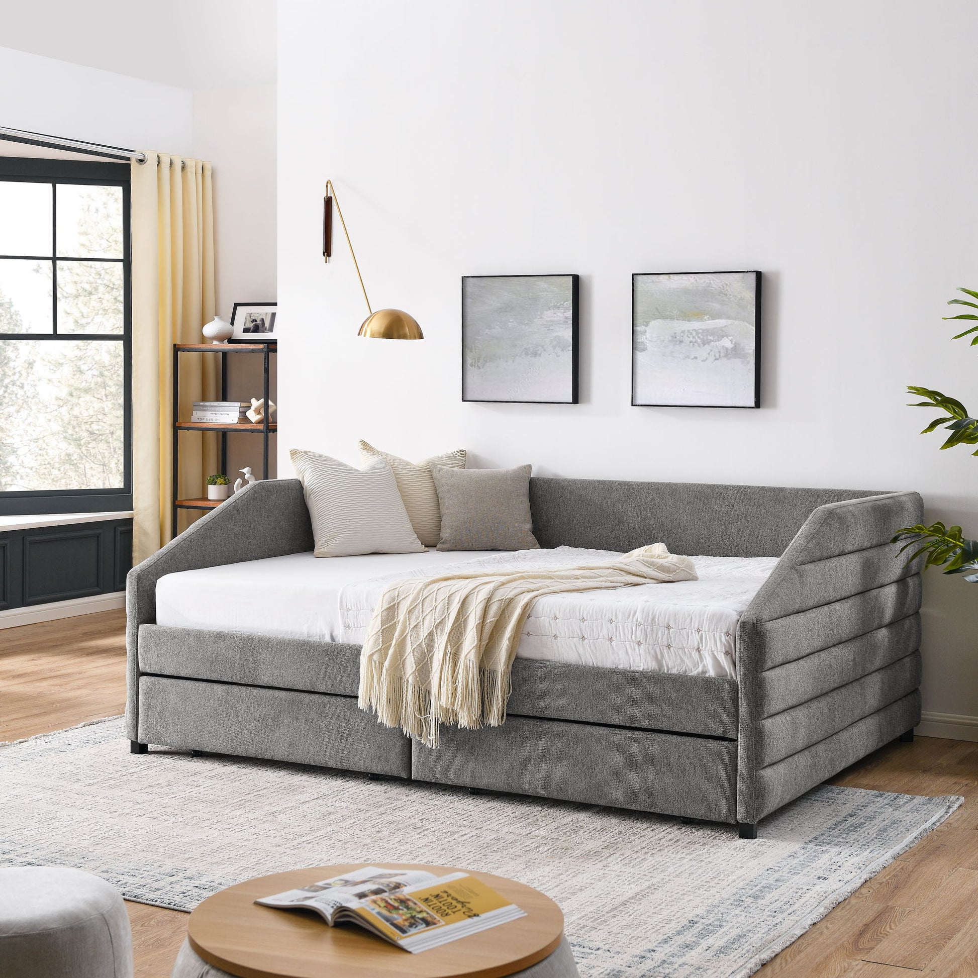 Elegant Daybed With Trundle Upholstered Tufted Sofa Bed - The Sleep Loft - Online Mattress Showroom NYC
