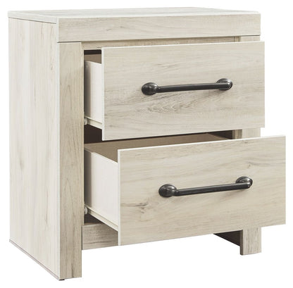 Cambeck - Two Drawer Night Stand - Whitewash - The Sleep Loft - Online Mattress Showroom NYC