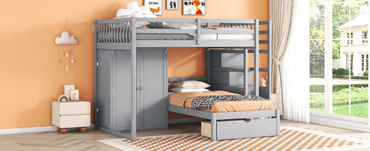 Bunk Bed With Wardrobe, Drawers - The Sleep Loft - Online Mattress Showroom NYC