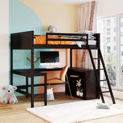 Loft Bed With Shelves With Desk - The Sleep Loft - Online Mattress Showroom NYC