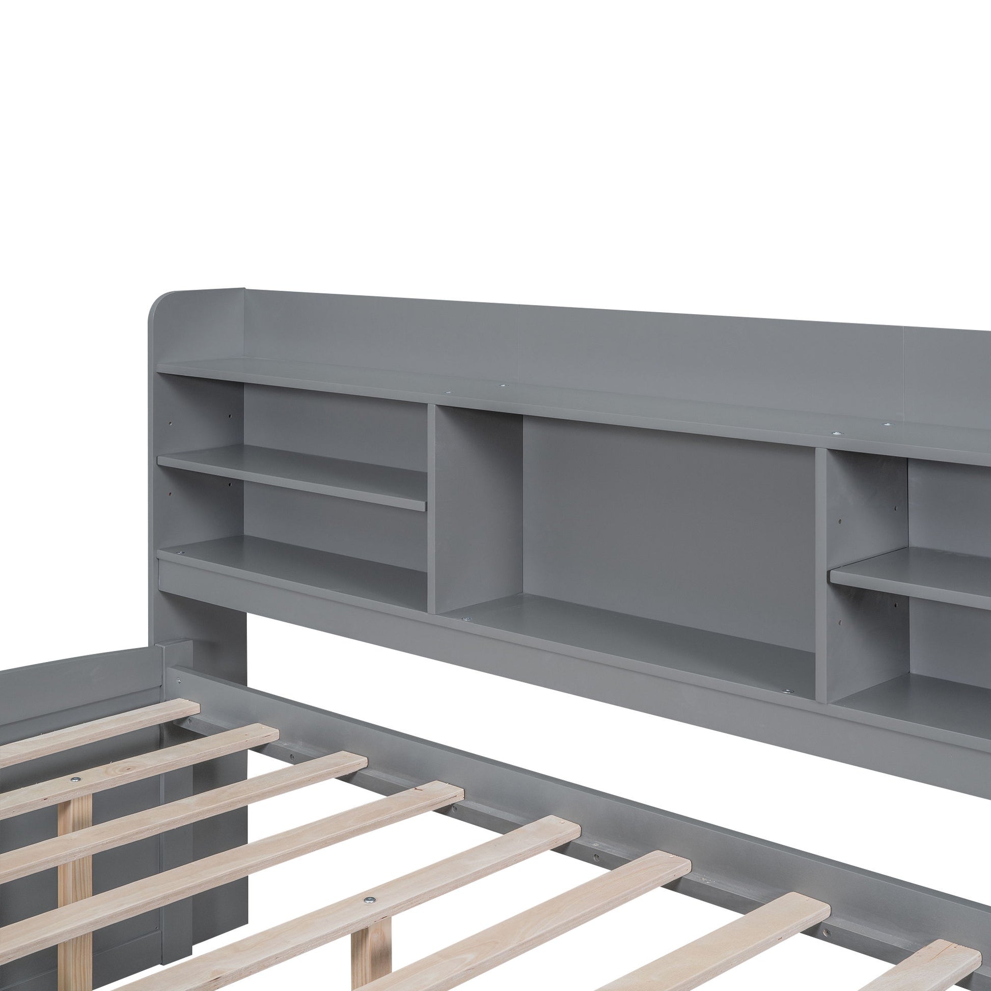 Captain Bed With Built In Bookshelves, 3 Storage Drawers, And Trundle - The Sleep Loft - Online Mattress Showroom NYC