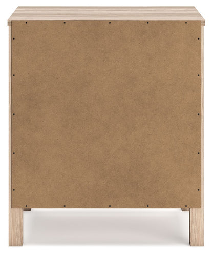 Battelle - Two Drawer Night Stand - Tan