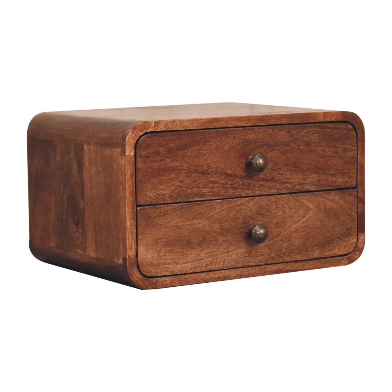 Curved Wall Mounted Bedside Nightstand - The Sleep Loft - Online Mattress Showroom NYC