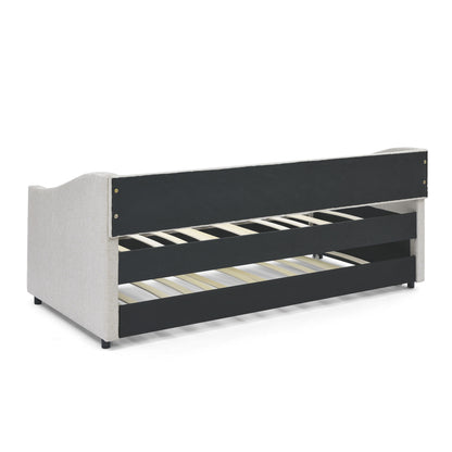 Upholstered Tufted Daybed With Drawers, Waved Arms - The Sleep Loft - Online Mattress Showroom NYC