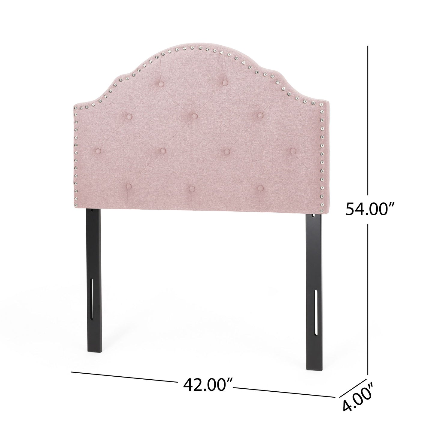 Flanner - Contemporary Fabric Upholstered Twin Headboard - Blush - The Sleep Loft - Online Mattress Showroom NYC