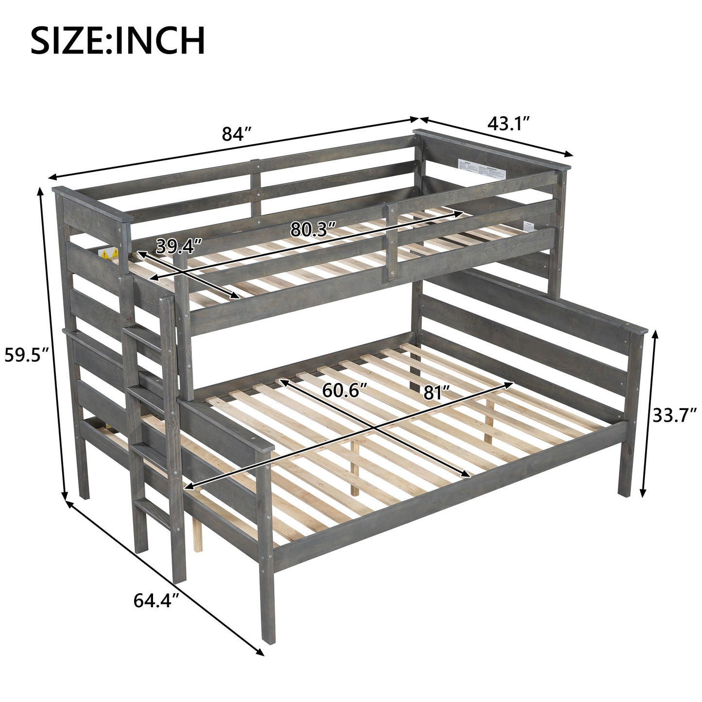 Detachable Design Bunk Bed With Ladder - The Sleep Loft - Online Mattress Showroom NYC