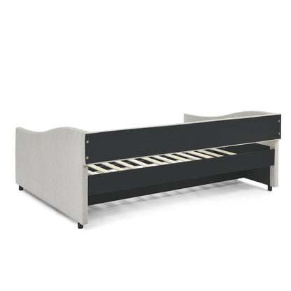 Upholstered Tufted Daybed With Drawers, Waved Arms - The Sleep Loft - Online Mattress Showroom NYC