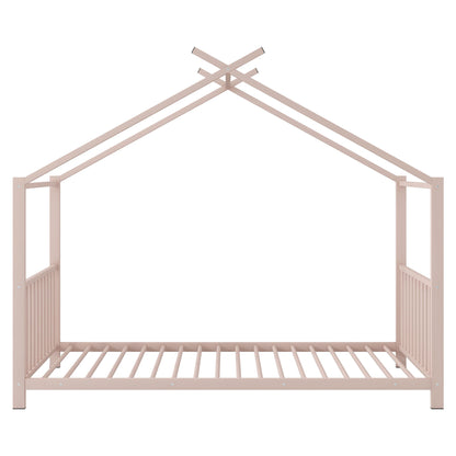 Metal House Platform Bed With Modern Design And Durable Frame - The Sleep Loft - Online Mattress Showroom NYC