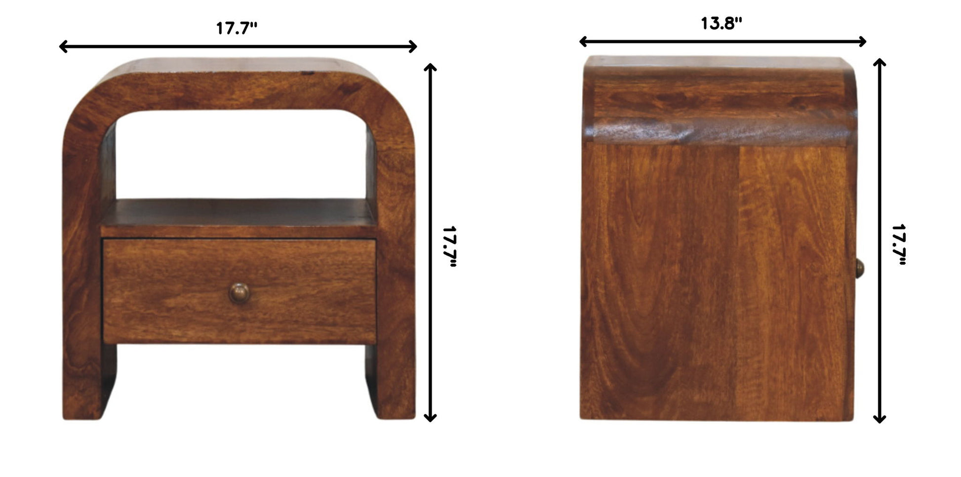 Darcy - Nightstand With Drawer And Open Shelf - Brown - The Sleep Loft - Online Mattress Showroom NYC