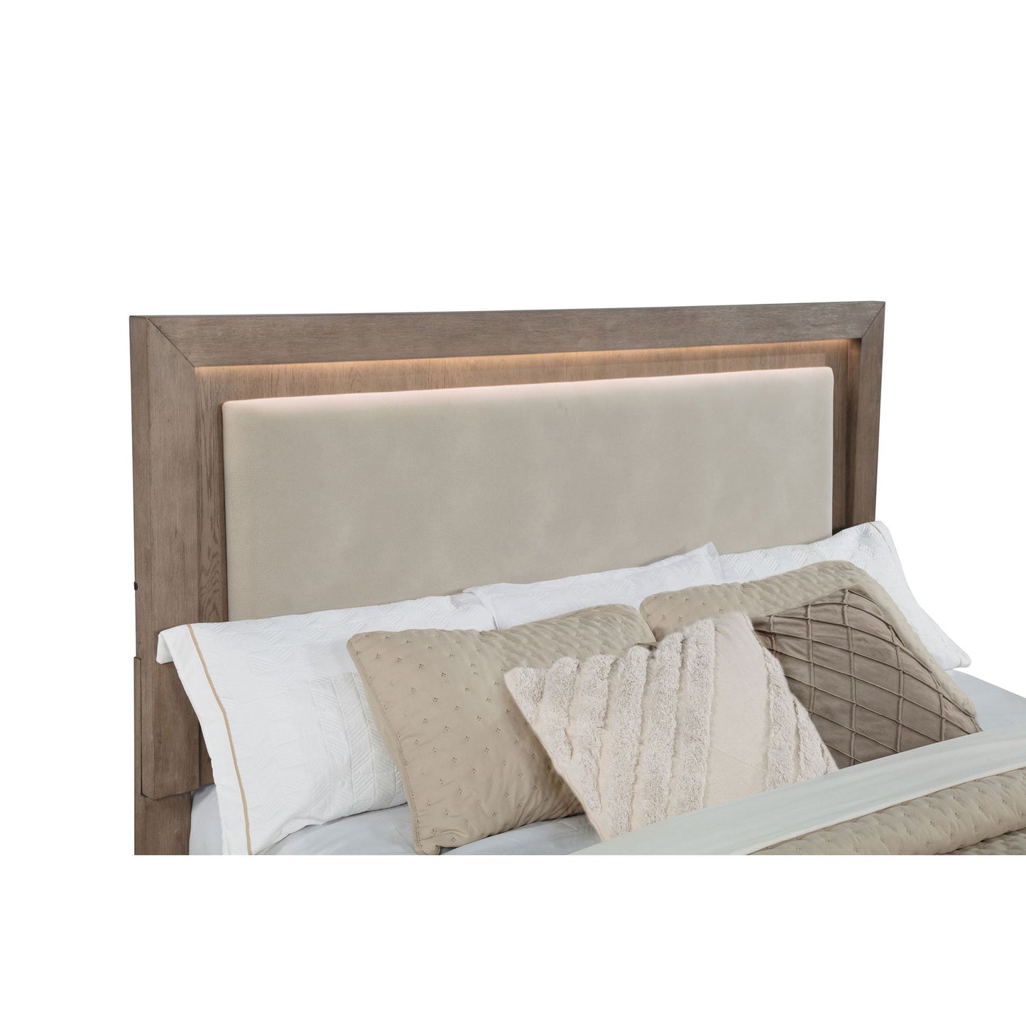 Gibbons - LED Storage Bed With Upholstered Headboard - The Sleep Loft - Online Mattress Showroom NYC