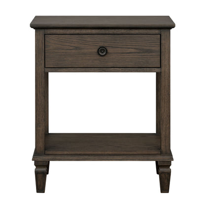 Victoria - Bedside Table With Drawer And Shelf - The Sleep Loft - Online Mattress Showroom NYC