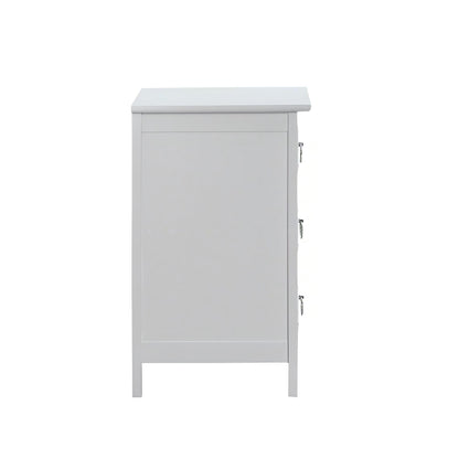 Daniel - 3 Drawer Nightstand - White - The Sleep Loft - Online Mattress Showroom NYC