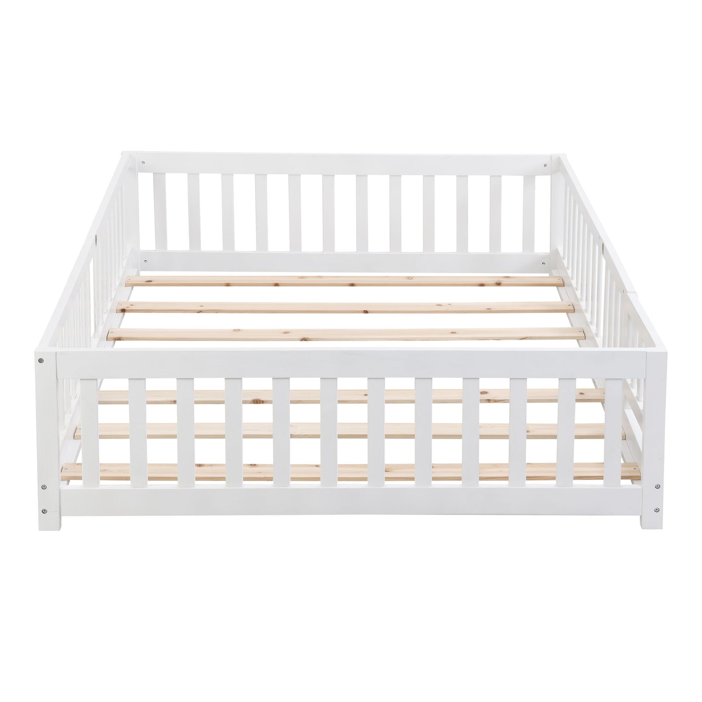 Solid Wood Floor Bed With Door And Fence For Children - The Sleep Loft - Online Mattress Showroom NYC